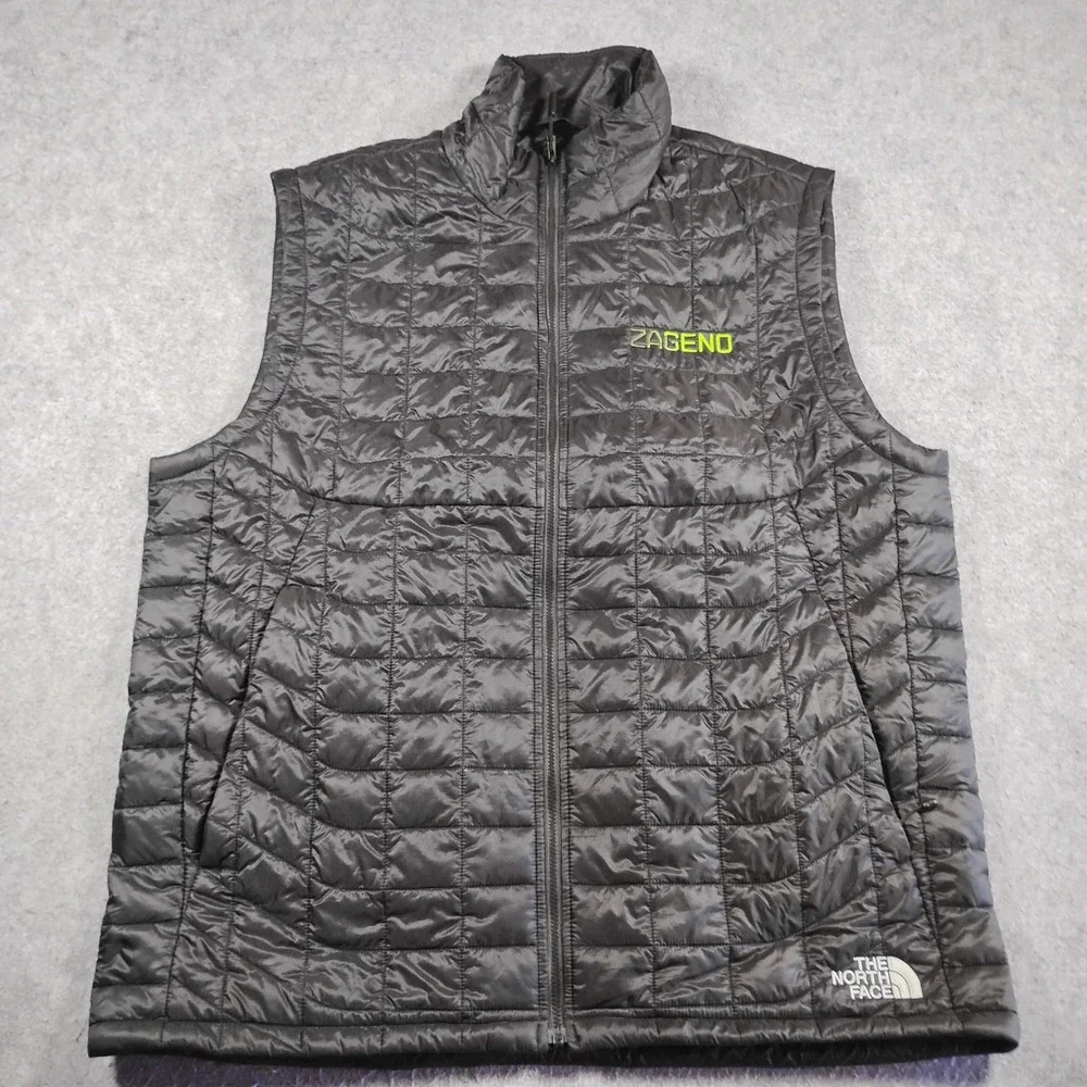 The North Face Thermoball Vest Mens Large Black Quilted Puffer ZAGENO Promo